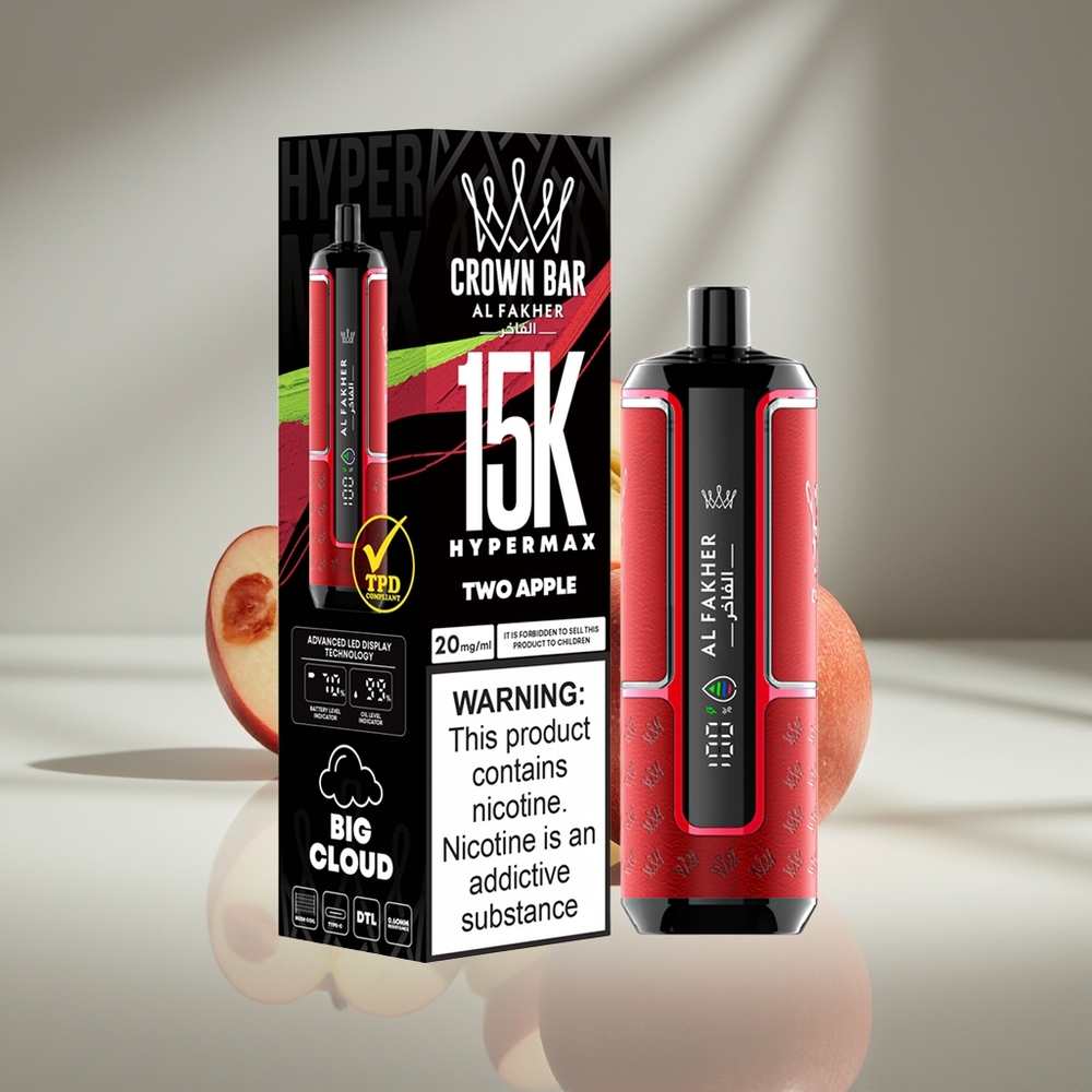 Al Fakher Crown Bar 15K Hypermax Два Яблока 22мл 6мг