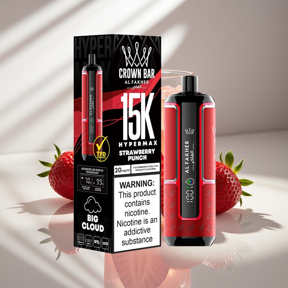 Al Fakher Crown Bar 15K Hypermax Клубничный Удар 22мл 600мАч