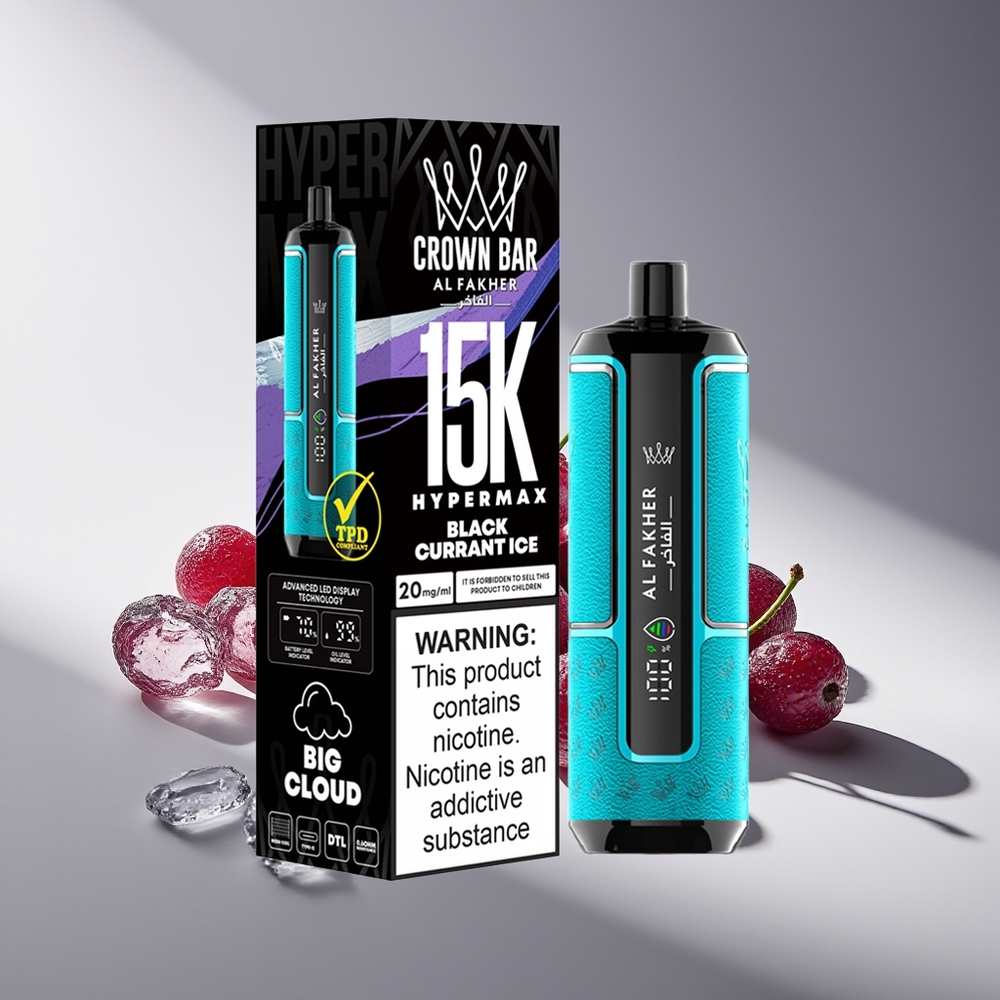 Al Fakher Crown Bar 15K Hypermax Ледяная смородина 22ml 600mAh