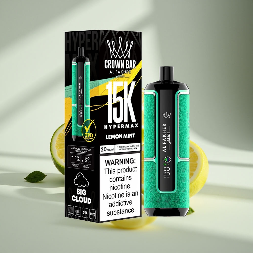 Al Fakher Crown Bar 15K Hypermax Лимонная Мята 22мл 600мАч