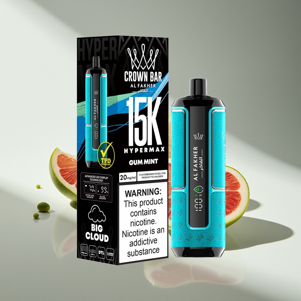 Al Fakher Crown Bar 15K Hypermax Мятная Жвачка 22мл 600мАч