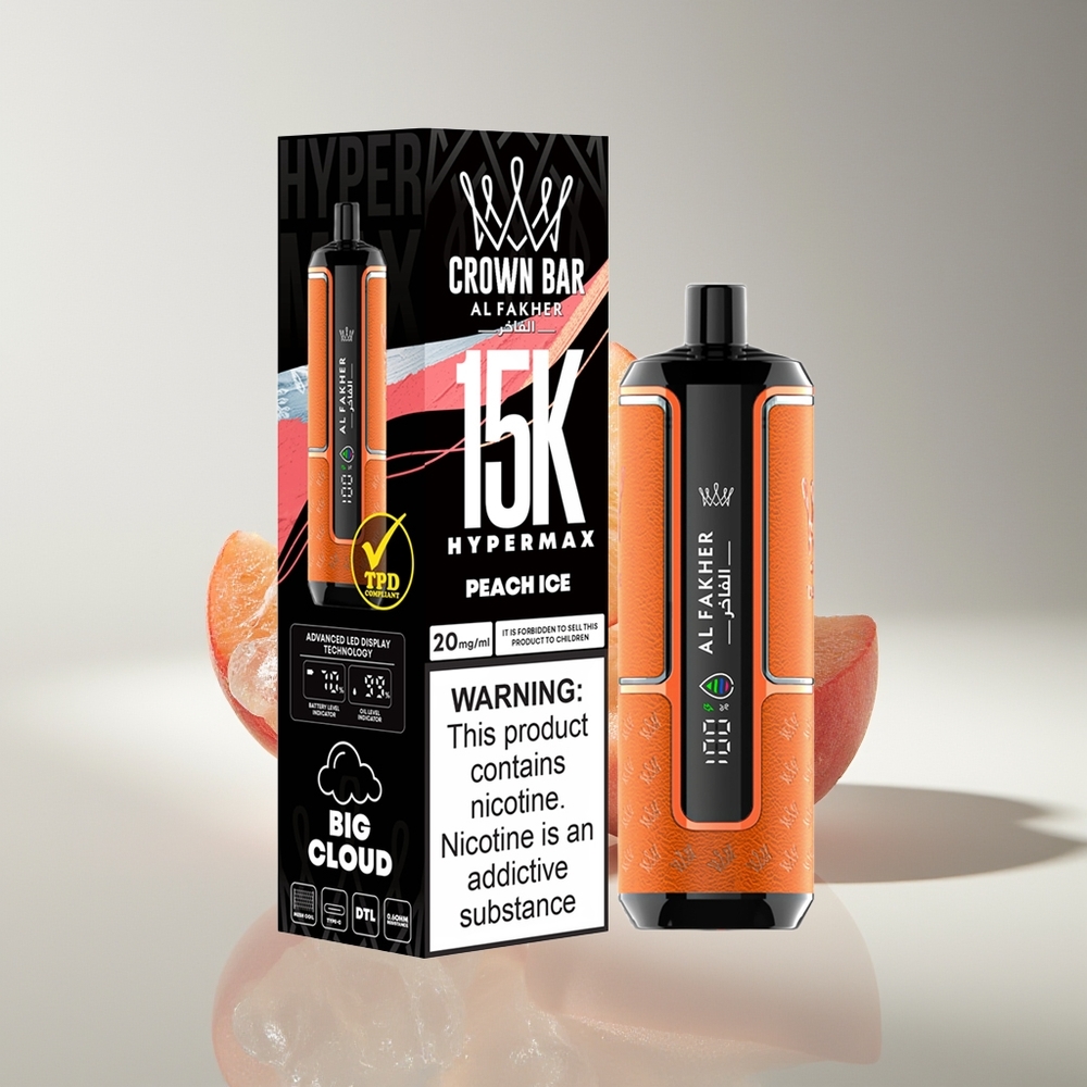 Al Fakher Crown Bar 15K Hypermax Персиковый Лёд 22мл 600мАч