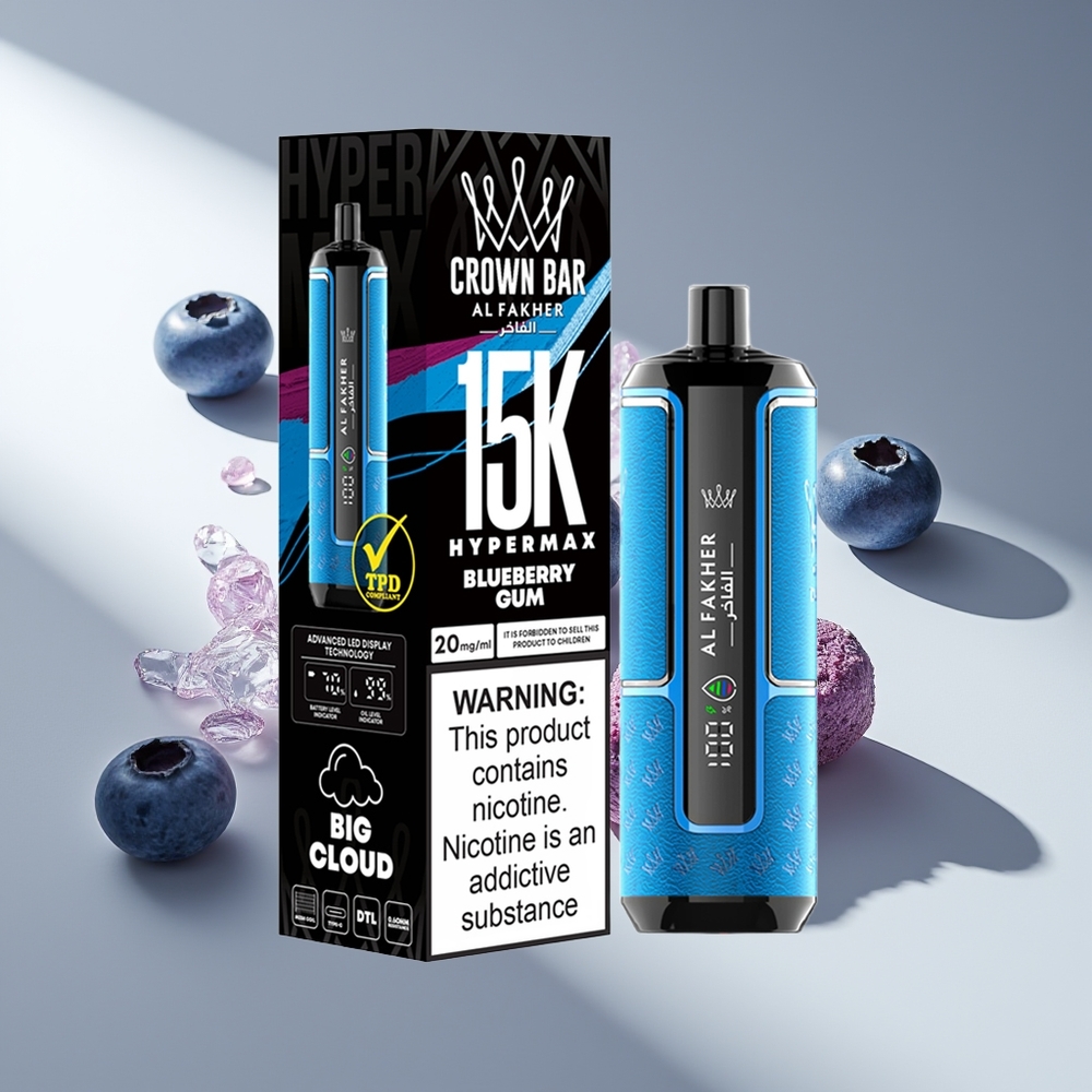 Al Fakher Crown Bar 15K Hypermax Черничная Жвачка 22мл 600мАч