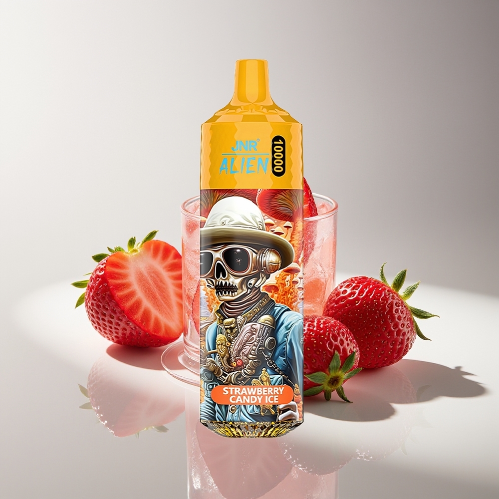 JNR Alien 10000 Клубничная Конфета Ледяная с RGB подсветкой и сеточной спиралью
