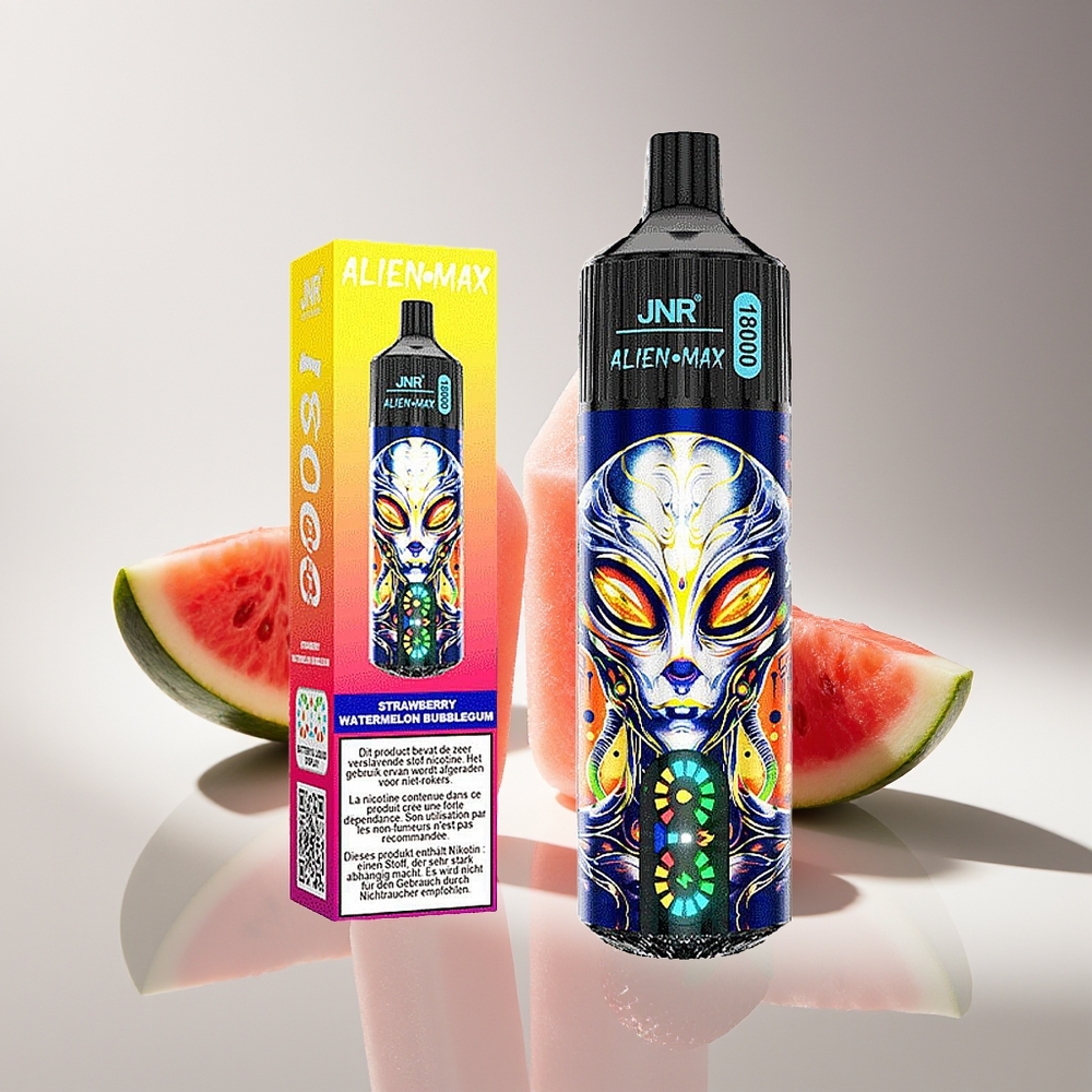 JNR Alien Max 18000 Клубничный Арбузный Баблгам с Двойной Сеткой и Быстрой Зарядкой