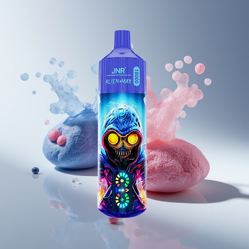 JNR Alien Max 18000 Черничная Жвачка с Двойной Сеткой и Быстрой Зарядкой