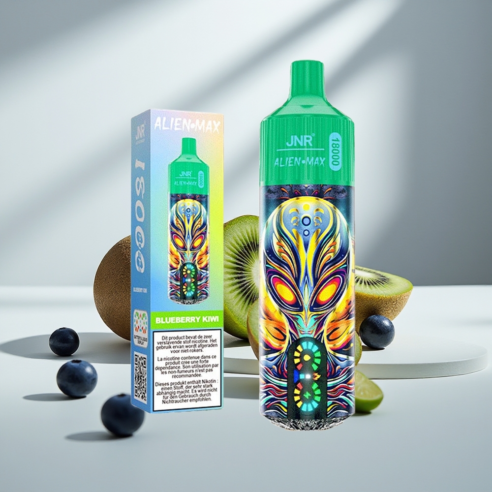 JNR Alien Max 18000 Чернично-Киви Двойная Сетка и Быстрая Зарядка