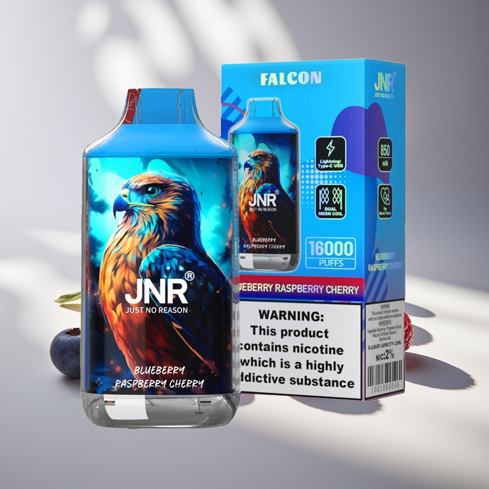 JNR Falcon 16000 Черничная Малиновая Вишня с Двойной Сеткой и Умным LED