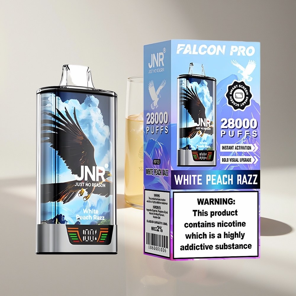 JNR Falcon Pro 28000 Белый Персик Малина 30мл 950мАч