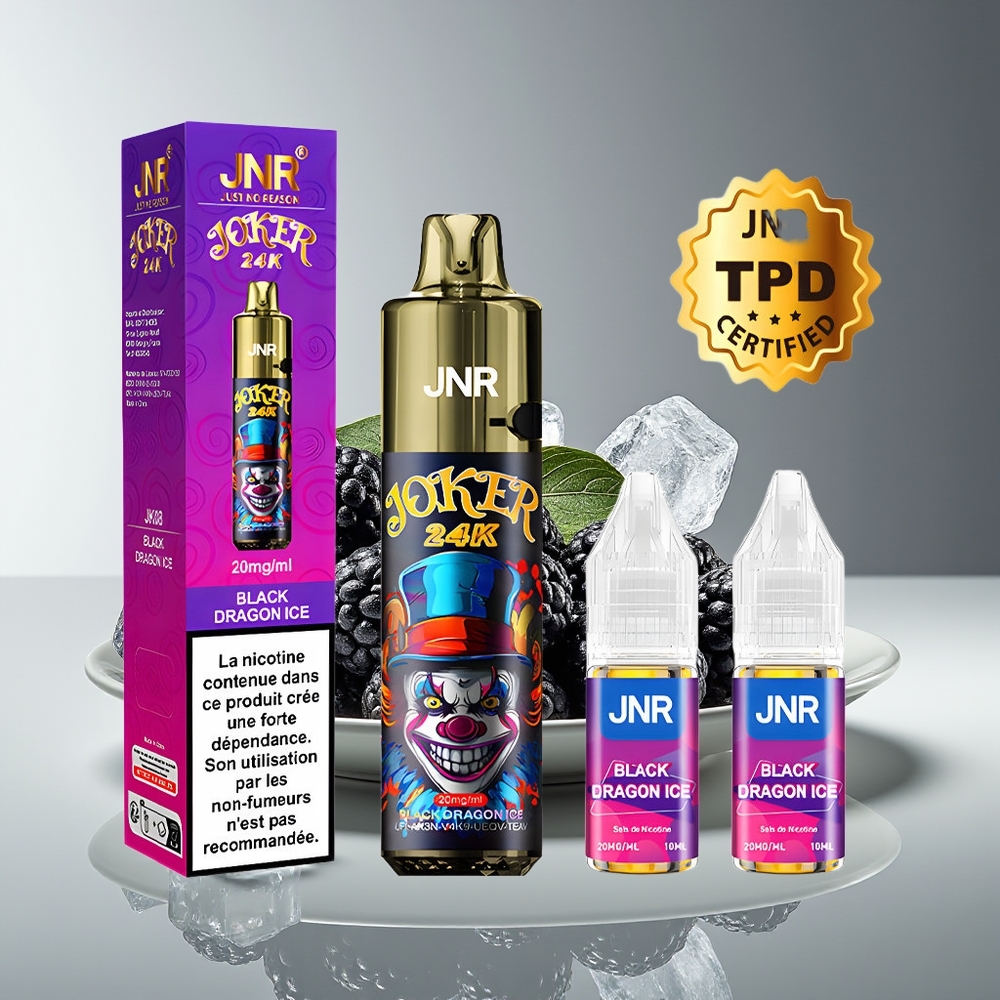 JNR Joker 24K Чёрный Дракон Лёд 2 Никотин Тип-C Зарядка