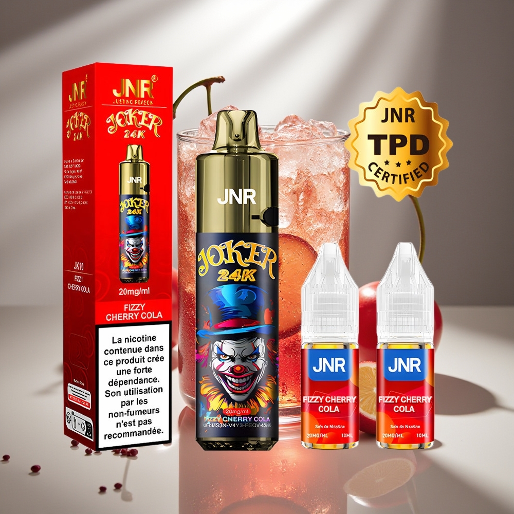 JNR Joker 24K Шипучая Вишнёвая Кола с 2 никотина и 800mAh батареей