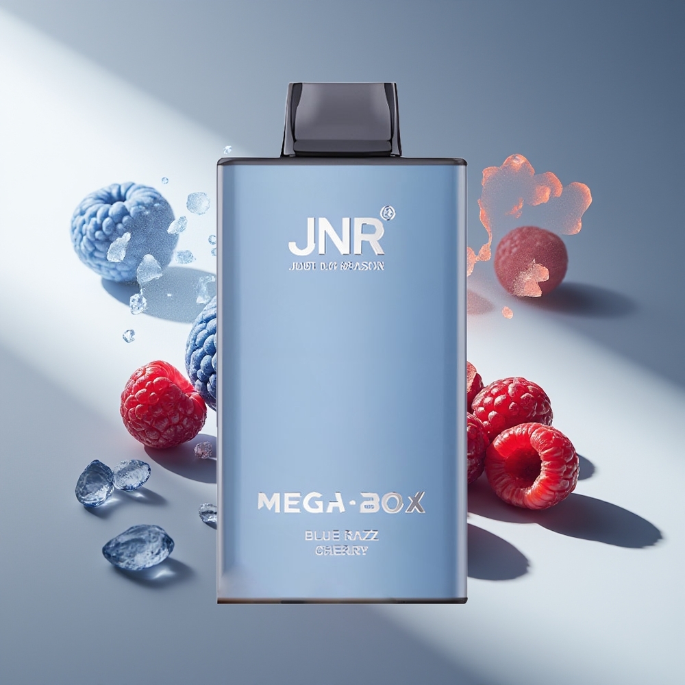 JNR Mega Box 25000 Голубая Малина Вишня 30мл Тип-C