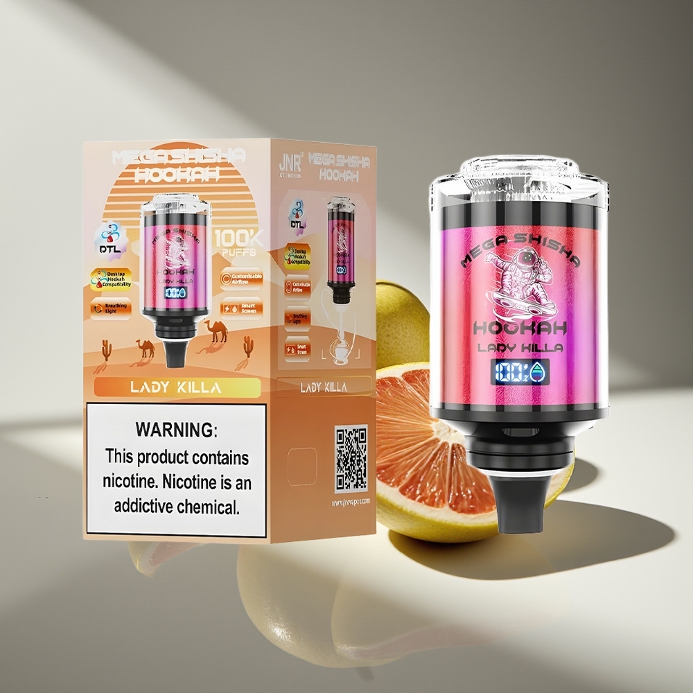 JNR Mega Shisha Hookah 100K Леди Кила 2200мAh 60мл