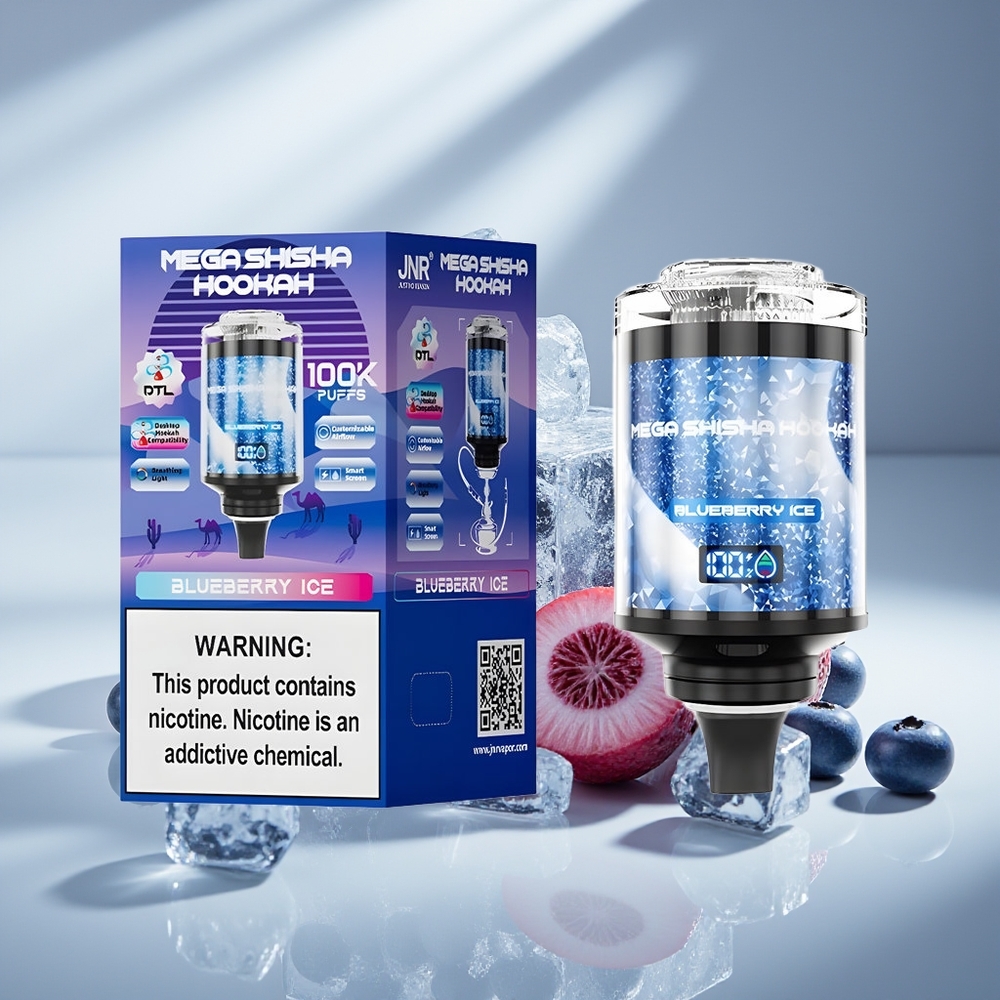 JNR Mega Shisha Hookah 100K Черничный Лёд 2200mAh Тип-C