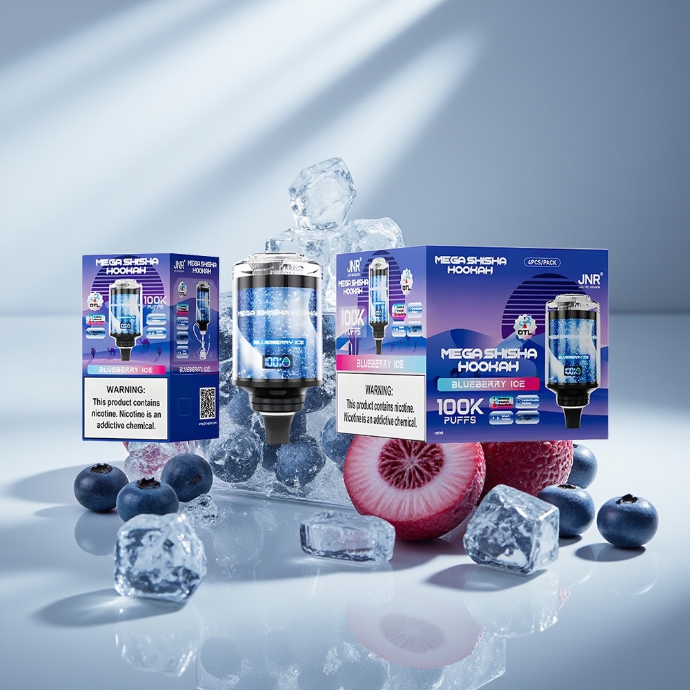 JNR Mega Shisha Hookah 100K Черничный Лёд 2200mAh Тип-C