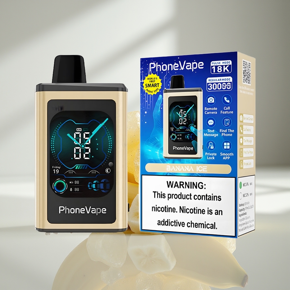 JNR PhoneVape 30000 Банановый Лед с Турбо Режимом и Настройкой Воздушного Потока