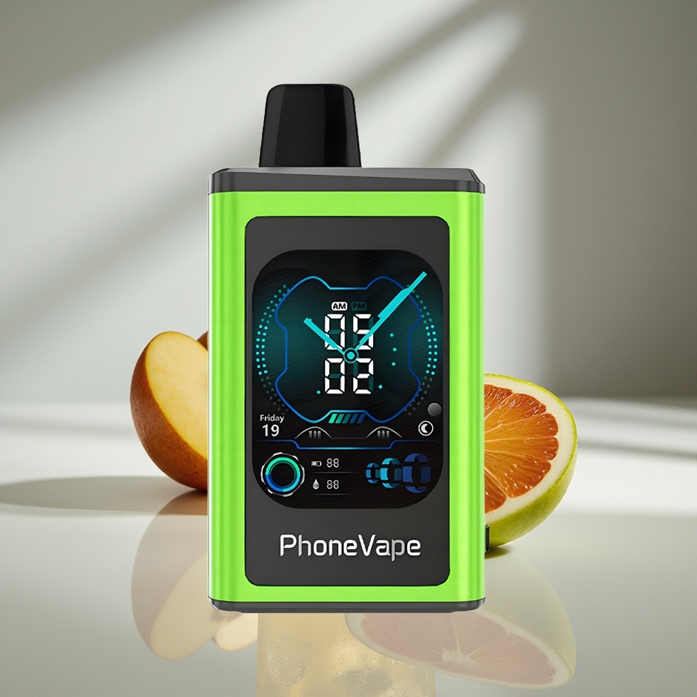 JNR PhoneVape 30000 Кислое Яблоко Лёд с Турбо Режимом и Регулируемым Воздушным Потоком