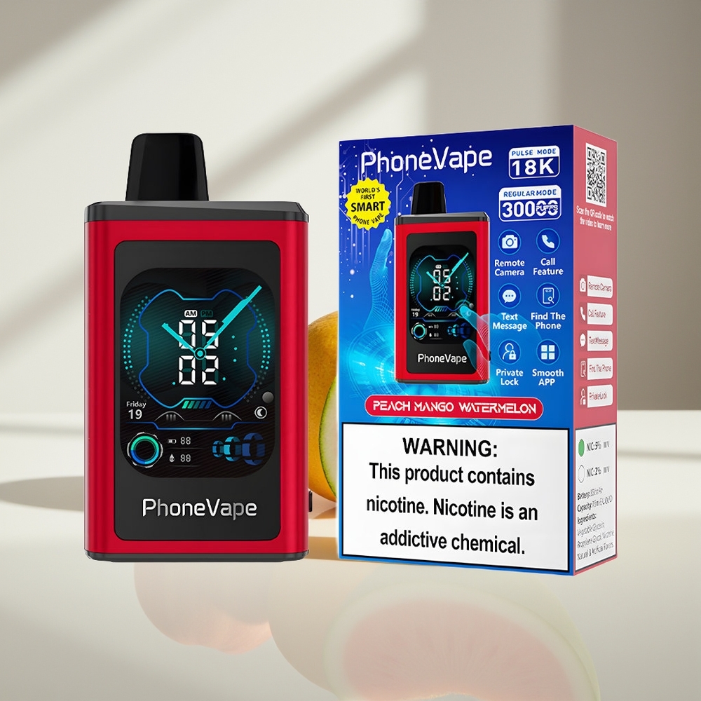 JNR PhoneVape 30000 Персик Манго Арбуз с Турбо Режимом и Полным Экраном