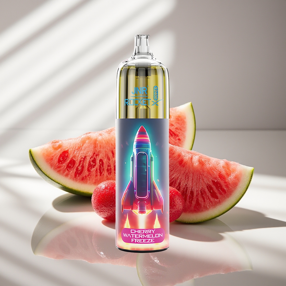 JNR Rocket-X 12400 Вишнёво-Арбузный Ледяной Взрыв с RGB-подсветкой и Mesh-испарителем