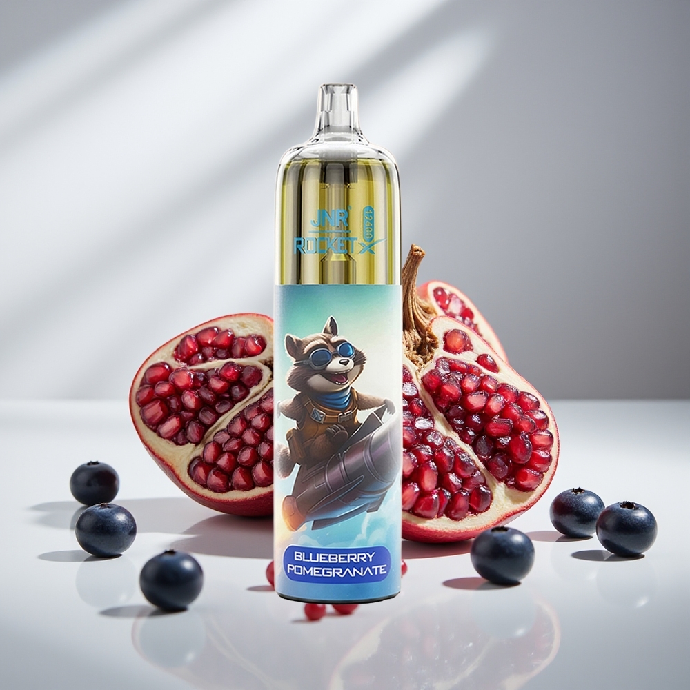 JNR Rocket-X 12400 Черничный Гранат с Регулируемым Воздушным Потоком и Быстрой Зарядкой Type-C