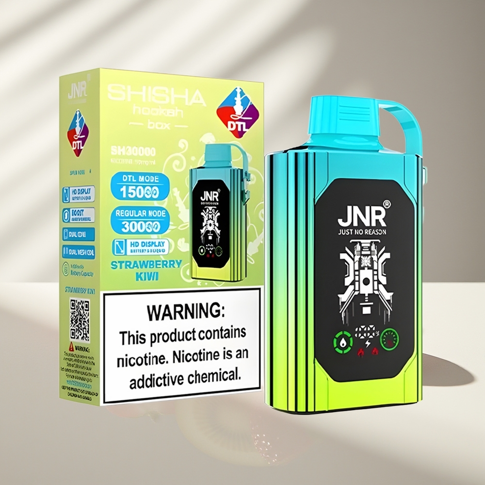 JNR Shisha Hookah Box 20500 Клубнично-Киви HD Двойная Сетка Быстрая Зарядка