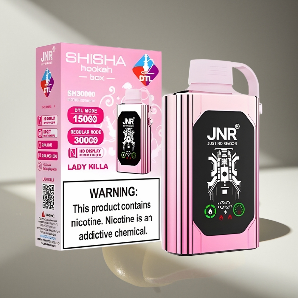 JNR Shisha Hookah Box 20500 Леди Кила HD Двойная Сетка Быстрая Зарядка