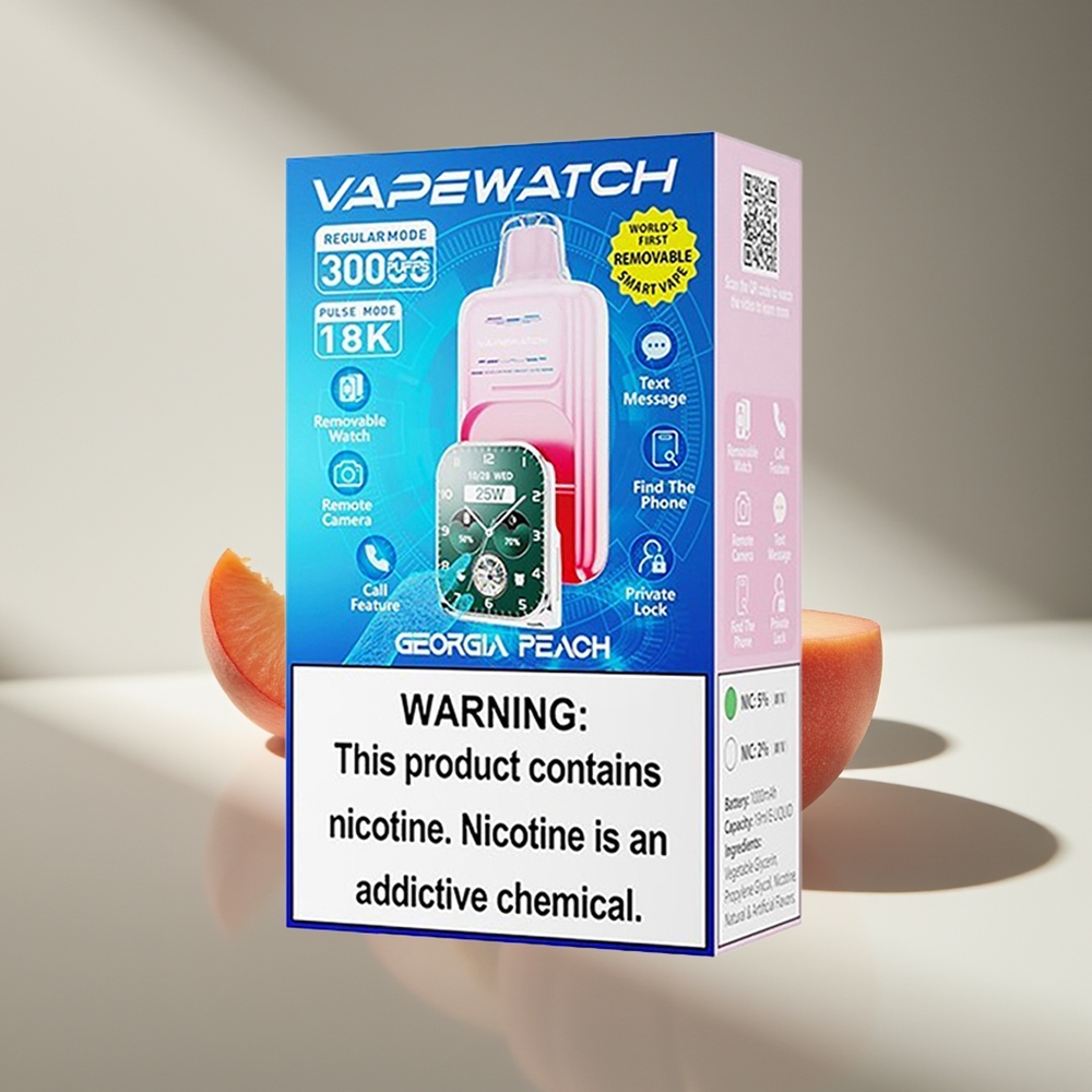 JNR VapeWatch 30000 Грузинский Персик Двойная Сетка и Быстрая Зарядка
