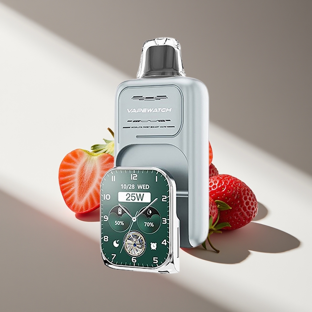 JNR VapeWatch 30000 Клубничный Лёд с Двойной Сеткой и Быстрой Зарядкой