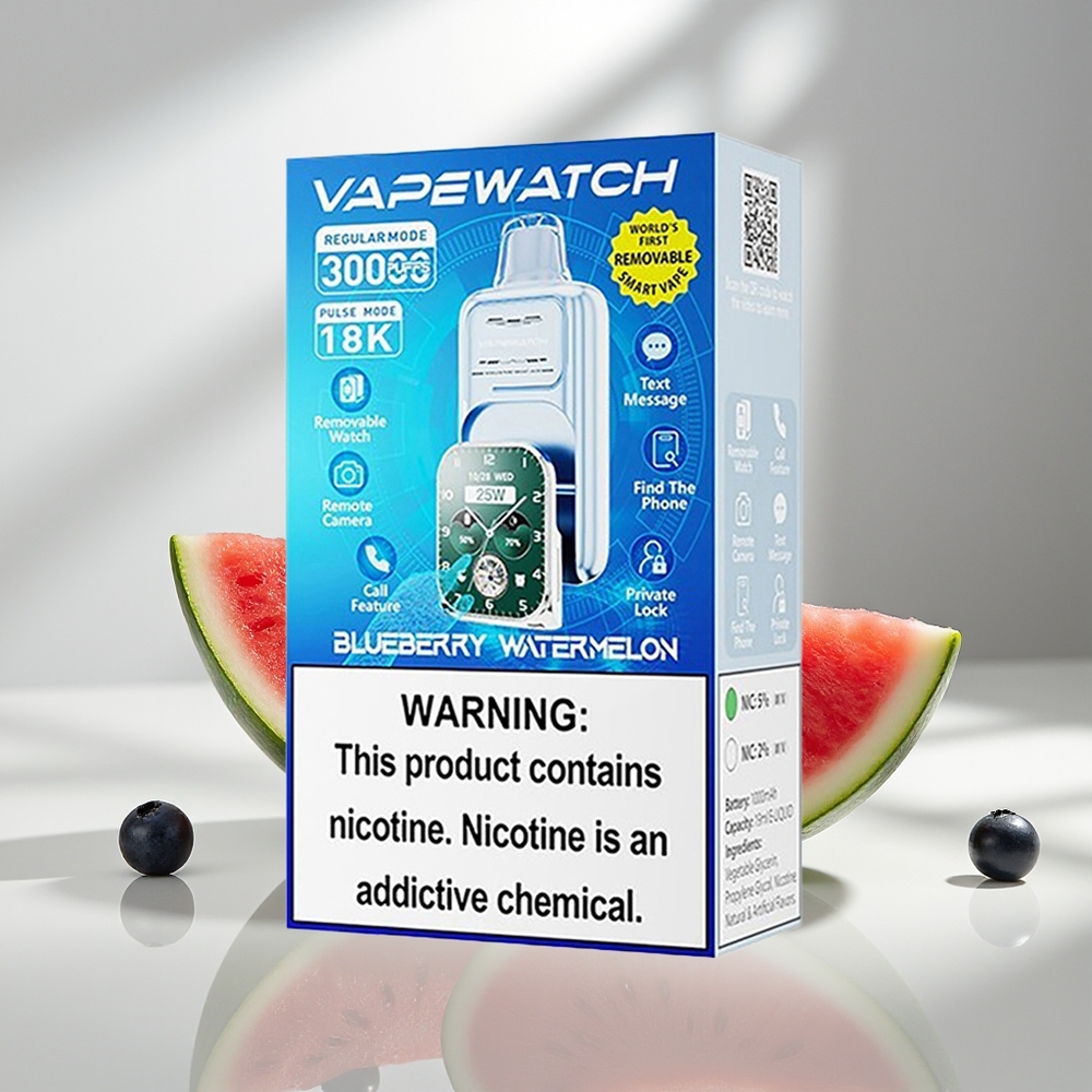 JNR VapeWatch 30000 Чернично-Арбузный Двойной Меш Быстрая Зарядка