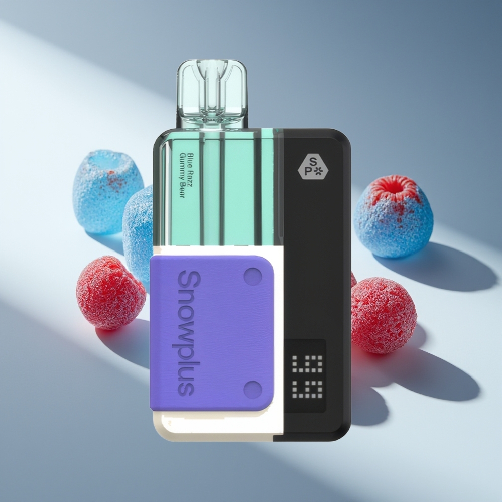 Snowplus Swift 15000 Puffs Pod Kit Голубая Малиновая Желейная Медвежонка с Двойной Сеткой и 1000 мАч