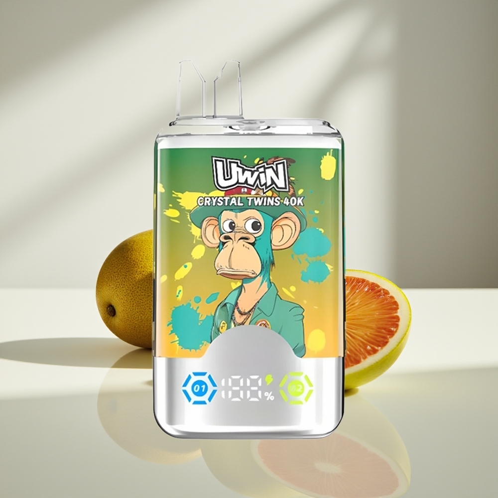 Uwin Crystal Twins 40000 Киви Маракуйя Гуава Два Яблока Двойной Вкус 32мл