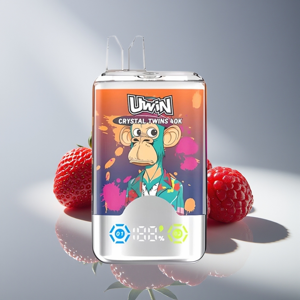 Uwin Crystal Twins 40000 Клубничная Малиновая Вишня Мистер Блю Двойной Вкус 32мл