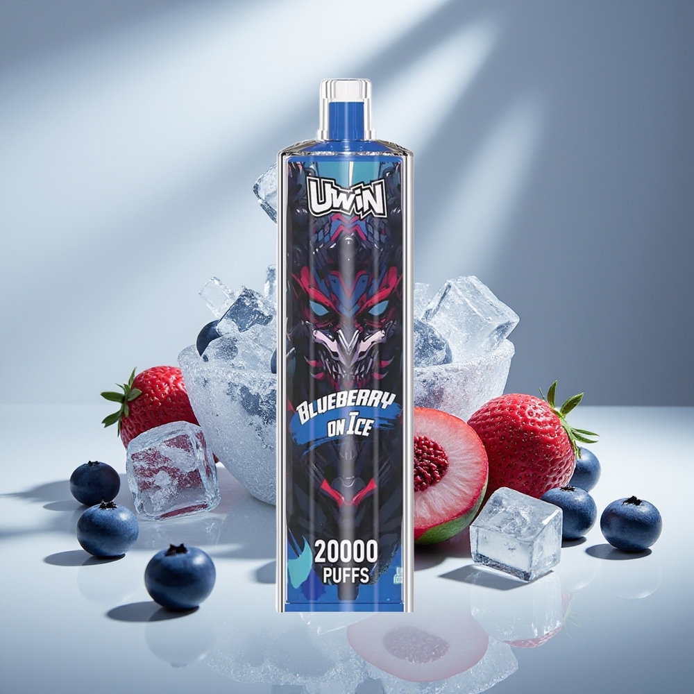 Uwin Shisha Hookah Crystal 20000 Puffs Черника на льду с сетчатым испарителем и Type-C
