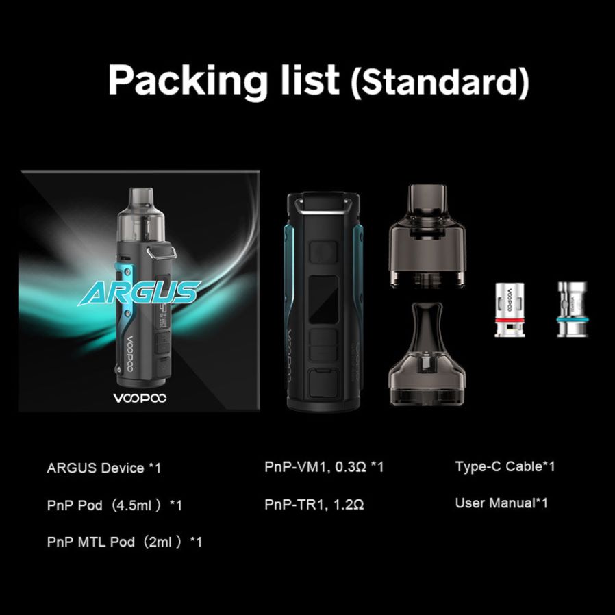 VOOPOO ARGUS комплект модов pod 8060N877 вейп VOOPOO gene бензиновый зелено-серебристый