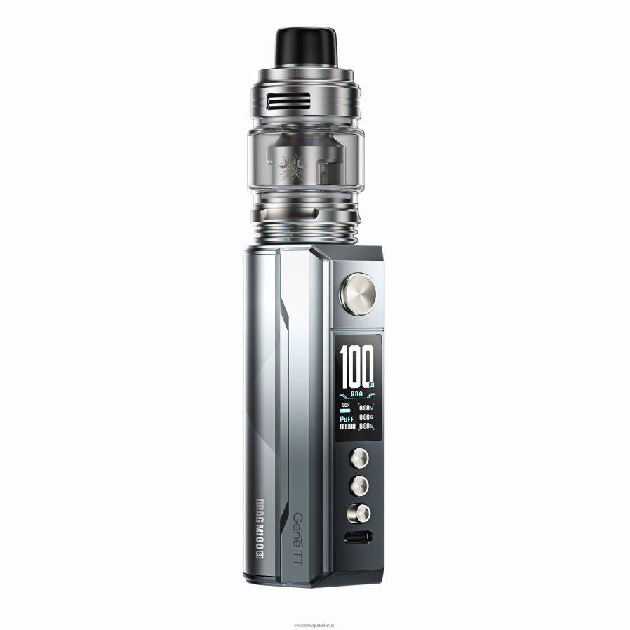 VOOPOO DRAG M100S мод-устройство 8060N8158 вейп VOOPOO vmate e серебристый и черный
