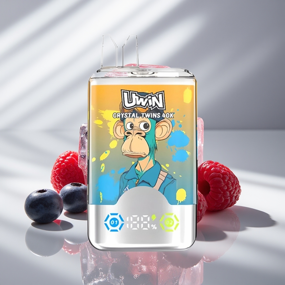 Uwin Crystal Twins 40000 Чернично-Малиновый Лёд с Двойным Вкусом и Mesh Coil