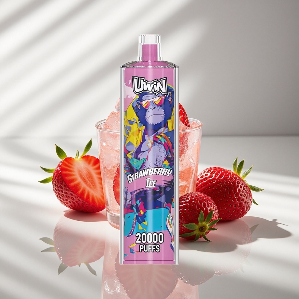 Uwin Shisha Hookah Crystal 20000 Puffs Клубничный Лёд 22 мл Сетка